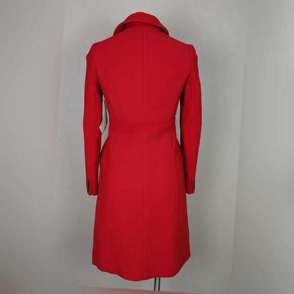 J.Crew Classic Lady Day Coat in Italian Double-cloth Wool with Thinsulate Red 0 - Picture 3 of 15